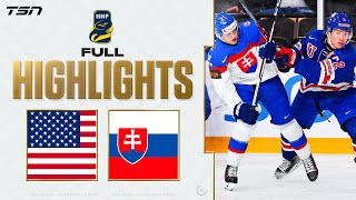 Slovakia vs USA FULL HIGHLIGHTS  2024 World Juniors [upl. by Sikes568]