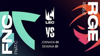 FNATIC VS ROGUE  LEC 2024  SPRING SPLIT  LEAGUE OF LEGENDS  SEMANA 1  DÍA 1 [upl. by Haswell]