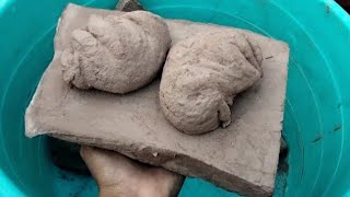 New dustiest softness overloaded 🥳 pure natural dirt clay Dry crumble in tub water pouring ASMR [upl. by Nossyla]