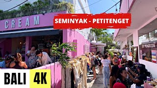 BALI INDONESIA 🇮🇩 4K Seminyak amp Petitenget — Walking Tour [upl. by Asilenna]