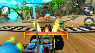 Super Dragster amp Nova in Paradise Xmas Update Beach Buggy Racing 2 [upl. by Dnallor]