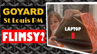 What Fits Goyard St Louis PM Should I go Artois or Anjou Tote Too Flimsy for Work Laptop Bag [upl. by Ruamaj]