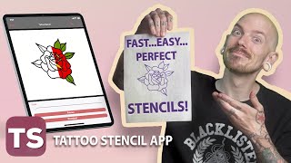 How to Make a Tattoo Stencil Using Tattoo Stencil App  Tattoo Stencil Tutorial [upl. by Aihsyn]