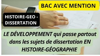 Méthodologie de la Dissertation en Histoire  Le DÉVELOPPEMENT qui passe avec tous les sujets [upl. by Aretta37]