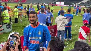 India beat South Africa in 4th T20 Team India ki jeet k baad Stadium me Fans hi Fans [upl. by Alvan76]