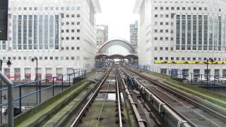 Riding the London DLR train from Lewisham to Bank [upl. by Kehsihba]