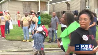 Second line march honors Katrina victims in Lower Ninth Ward [upl. by Elisee]