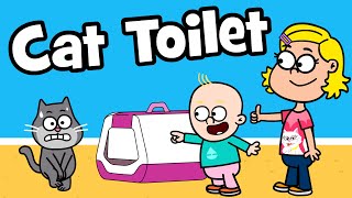 ♪ ♪ Funny Cat Song – Cat Toilet  Hooray Kids Songs amp Nursery Rhymes  Funny Animal Songs [upl. by Nial871]