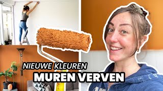 NIEUWE KLEUREN VERVEN OP DE MUREN IN DE WOONKAMER EN DE KEUKEN  HOME MAKEOVER  Zeg Maar Mich [upl. by Meekar424]