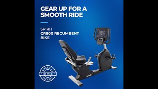 Spirit CR800 Recumbent Bike [upl. by Enelyt]