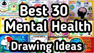 How To Draw World Mental Health DayPosterWorldMentalHealthDayPosterDrawing MentalHealthDayDrawing [upl. by Michelina]