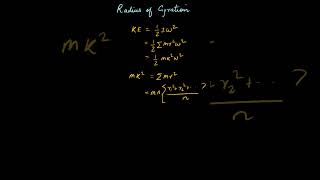 Radius of gyration shorts physicsshorts  Physics Plus [upl. by Fairley]