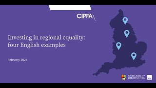 Investing in regional equality four English examples webinar [upl. by Calabrese]