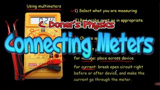 IB Physics Connecting Meters Ammeters and Voltmeters [upl. by Dilks]