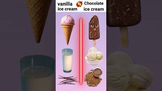 Vanilla ice cream Vs chocolate ice cream youtubeshorts [upl. by Airbmat]