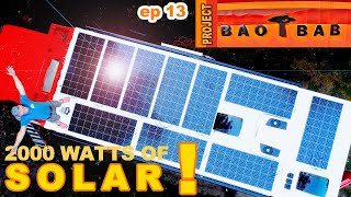 2000 Watts Of Solar Installed On The Overland Truck Roof  Ep 13 [upl. by Soph772]