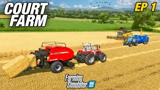 THE ADVENTURE BEGINS  Court Farm  Farming Simulator 22  Ep1 [upl. by Aicrop532]