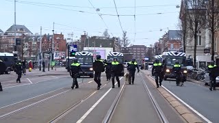 Coronaprotest Amsterdam ME veegt Museumplein schoon na noodbevel burgemeester Halsema [upl. by Icul189]