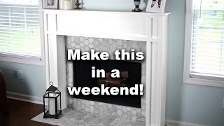 Building a DIY Fireplace Surround and Mantel  Free Plan [upl. by Kuo]