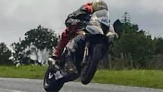 Triumph 675 flyby at insane speed and sound Ulster Grand Prix 2018 [upl. by Rheta47]