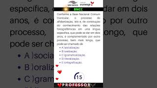 Concurso Professor ✅ BNCC  Vunesp 02 [upl. by Shae]