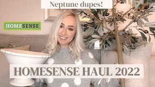 FIRST HOMESENSE HAUL OF 2022  Neptune Dupes  Home Decor  Homeware  Olive Tree  Faux flowers [upl. by Paloma]