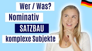 Deutsche Grammatik Das Subjekt im Satz  B1 B2 [upl. by Ahsak]