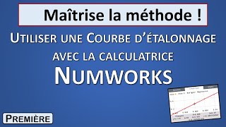 4 Utiliser une courbe détalonnage avec la calculatrice Numworks 1re  Chimie [upl. by Brynn]