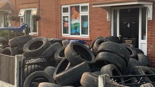 Farmer sets up CCTV to catch who dumped 400 tyres on his land then dumps them on HIS doorstep [upl. by Dauf]