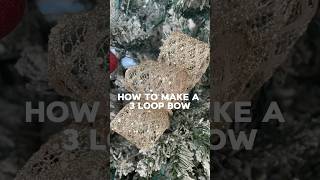 How to Make a 3 Loop Bow Michaels ribbon xmasdiycraftstutorialdiychristmasonabudgetshorts [upl. by Emyam]