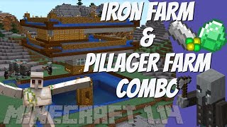 How to Make an Iron Farm That is Also a Pillager Farm in Minecraft 114 with Avomance 2019 [upl. by Gnohp]