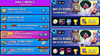 daily modes amp rumble  x5 mutation lab  show down mushrooms  column mania  medness [upl. by Ahsenrac710]