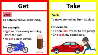 GET vs TAKE 🤔  Whats the difference  Learn with examples [upl. by Jonis]