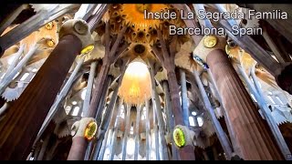 360° view Inside La Sagrada Família in Barcelona Spain [upl. by Karli]