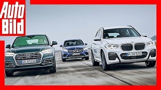 BMW X3 vs Audi Q5 amp Mercedes GLC 2017  Neuer X3 im ersten Vergleich ReviewDetails [upl. by Harrow]