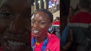 Julien Alfred Wins Diamond League Womens 100m In 1085 Thanks Her Coach Edrick Floréal [upl. by Yaja]