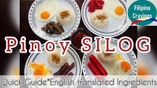 How to cook SILOG meals  Tapsilog Tocilog Hotsilog Longsilog  Filipino Food  Episode 16 [upl. by Lister]