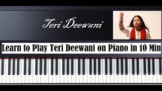 Teri Deewani Kailash Kher Full Song Piano Tutorial  Keyboard Lesson in Hindi [upl. by Merriman]