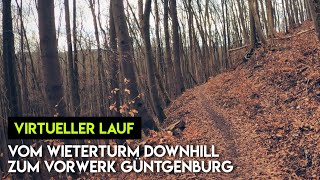 Virtueller Lauf 18 min  Vom Wieterturm downhill zum Vorwerk Güntgenburg  Laufband Treadmill [upl. by Best569]