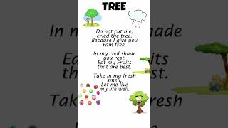 Tree  Poems in English  English poem for kids  shorts [upl. by Calloway]