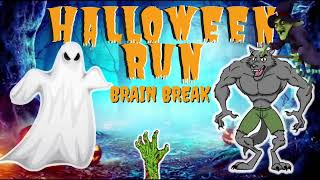 Halloween Run Brain Break Warmup Activity [upl. by Adnaerb314]