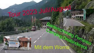 Tour 2023 JuliAugust Balderschwang  Fernpass Camping Dreiländereck Ried im Oberinntal [upl. by Adav]