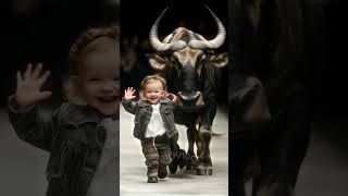 Fashion show of Happy Baby and Animal Friends ai runway cute baby cutebaby funny animals [upl. by Ensoll]