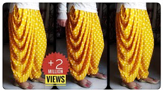 How To Make Dhoti Salwar  Dhoti Salwaar Cutting And Stitching  Stitch By Stitch [upl. by Ecinwahs]