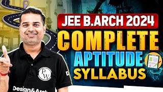 JEE BArch 2024 Complete Aptitude Syllabus  JEE BArch Aptitude Syllabus  JEE BArch Exam 2024 [upl. by Orsa]