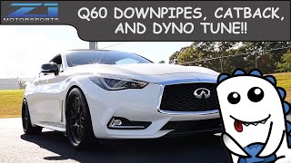 2017 Q60 Downpipes Catback and Dyno Tune  Z1 Motorsports [upl. by Hendrik333]