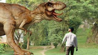 Hunter Save Photographers P2  Jurassic World Dominions In Real Life  Dinosaur Attack  Ali Film [upl. by Luben328]