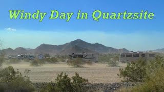 WINDY DAY IN QUARTZSITE ARIZONA  WINTER CAMPING  LONG TERM VISITOR AREA  HI JOLLY CEMETERY [upl. by Wynnie]