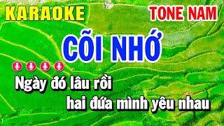 Karaoke Cõi Nhớ Tone Nam Nhạc Sống Ebm  Huỳnh Lê [upl. by Margaret12]