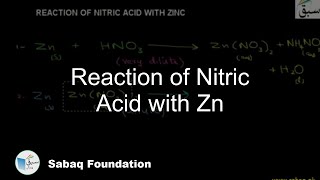 Reaction of Nitric Acid with Zn Chemistry Lecture  Sabaqpk [upl. by Maidie]